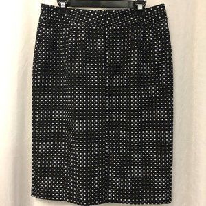 Coldwater Creek Women's Skirt Navy Blue Print Size 10 NWOT